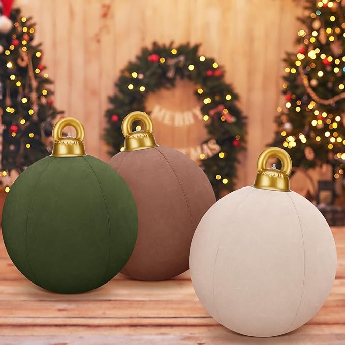 Owronline - Giant Inflatable Velvet Christmas Balls