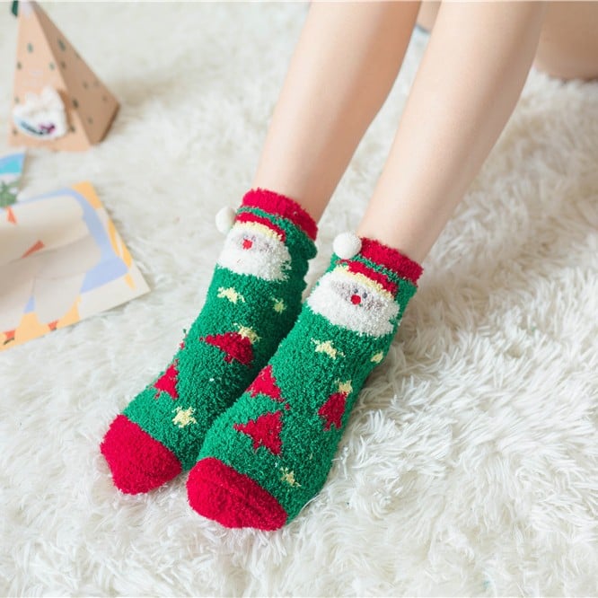 Owronline - Cute Christmas Style Thickened Warm Socks - owronline