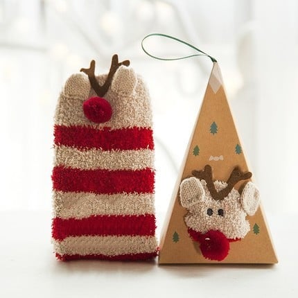 Owronline - Cute Christmas Style Thickened Warm Socks - owronline