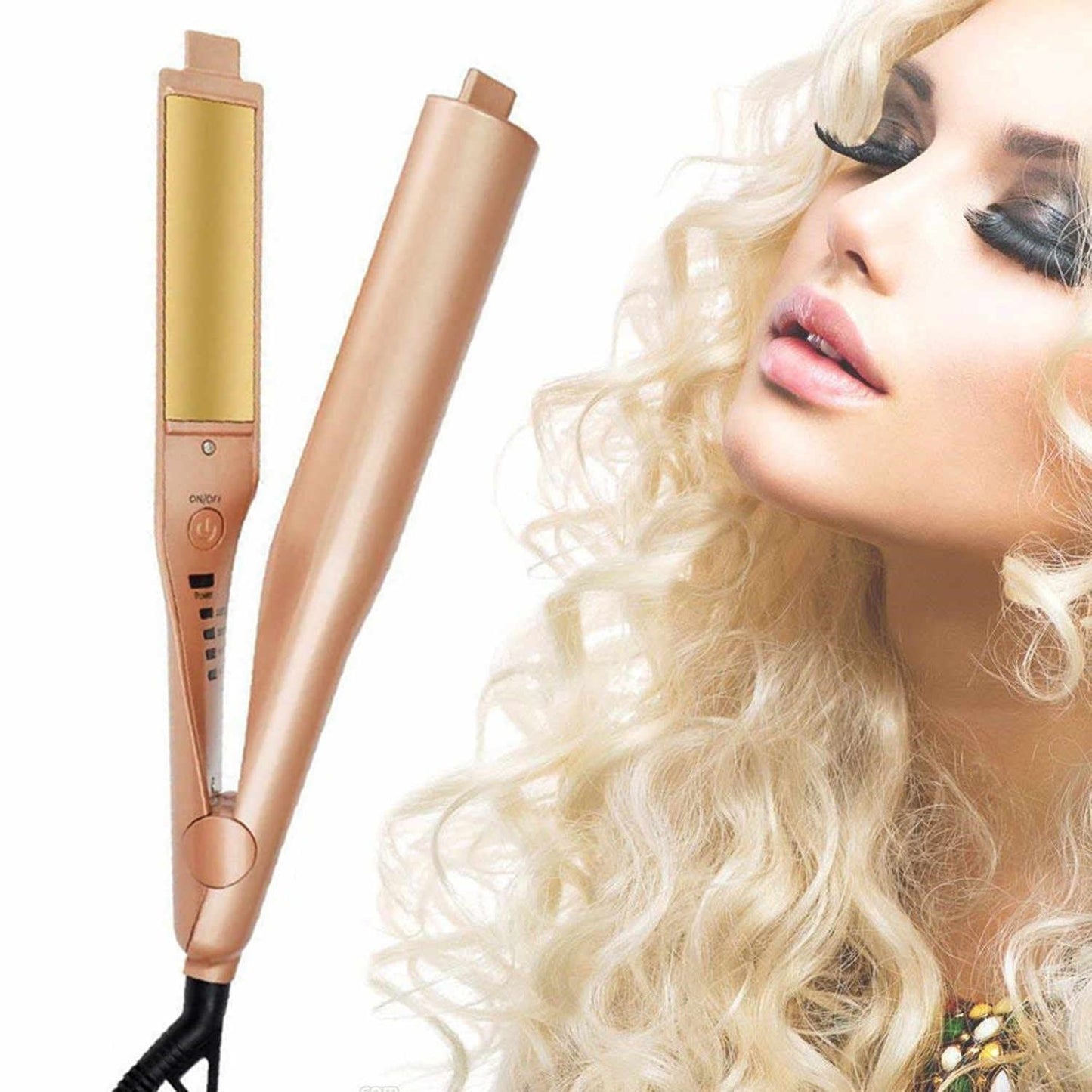 Owronline - 2-in-1 Hair Straightener Spiral Wave Curler - owronline