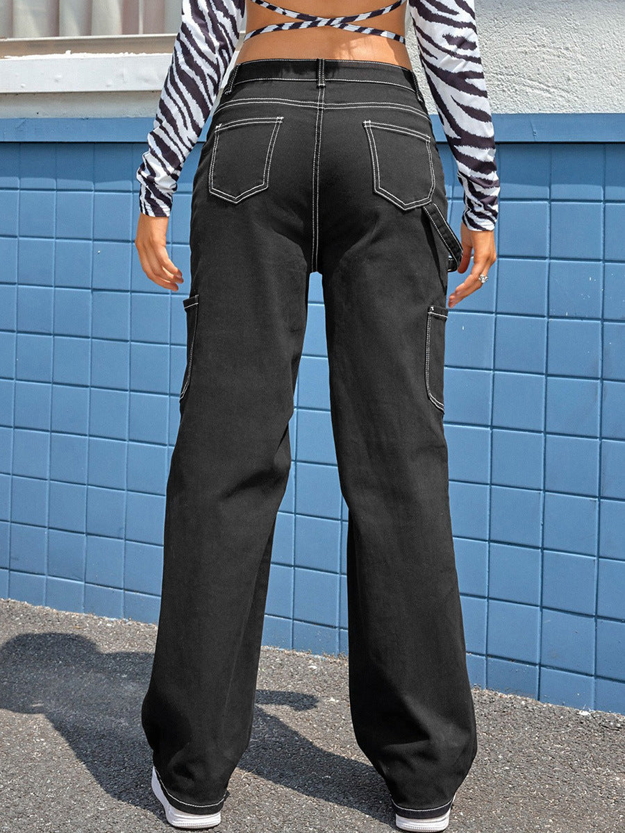 Owronline - Baggy Drop Rise Cargo Jeans
