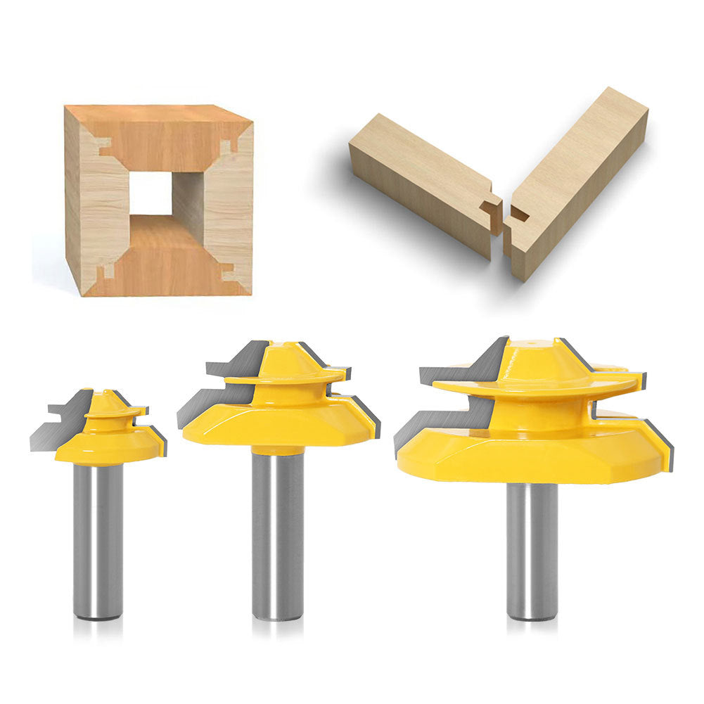 OWRONLINE - 45-degree Lock Miter Router Bit - 1/2" Shank - owronline