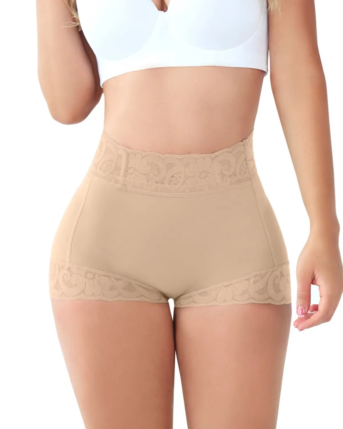 Owronline - Women Lace Classic Daily Wear Body Shaper Butt Lifter Panty Smoothing Brief