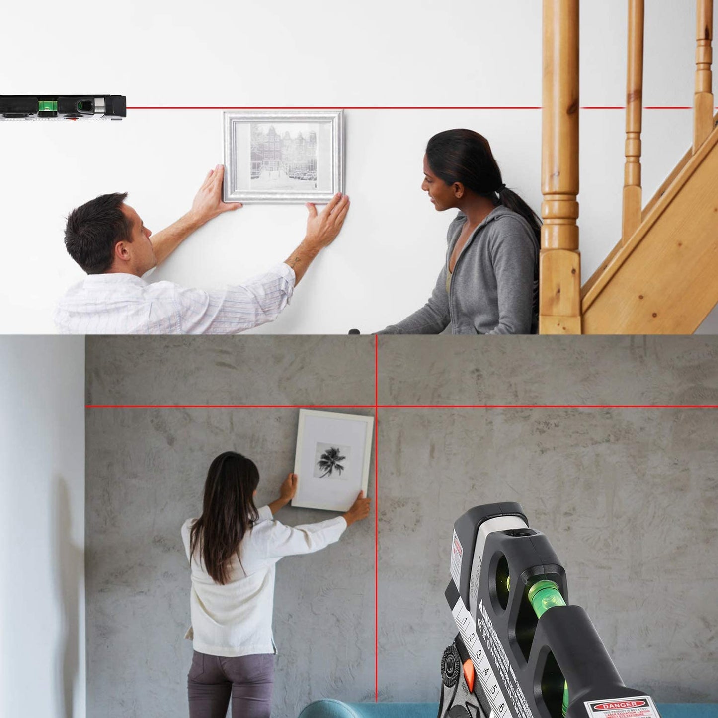 Owronline - Laser Level Ruler Multi-functional Household Infrared Decoration
