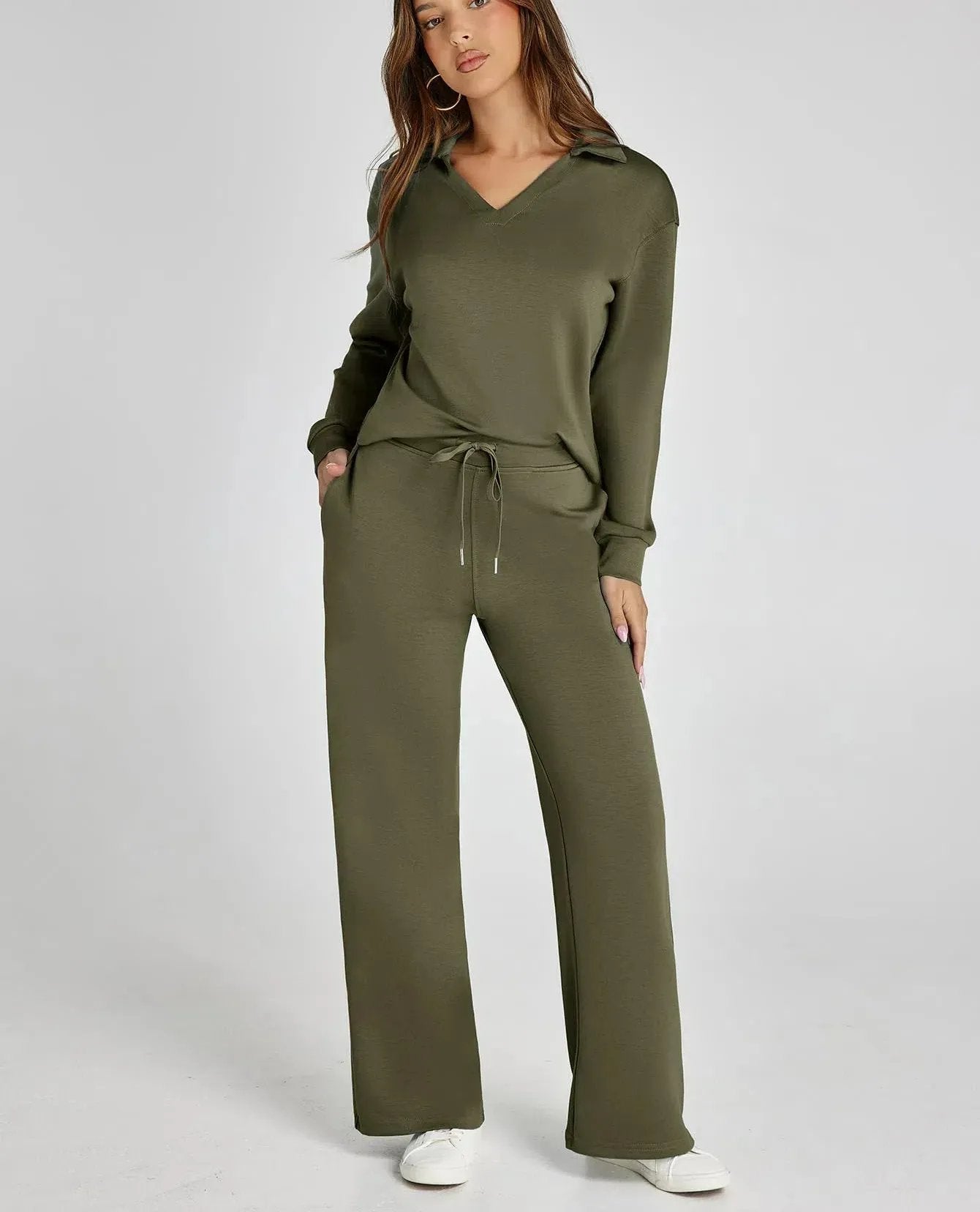 Owronline - Casual Long Sleeve Sweatsuits Sets