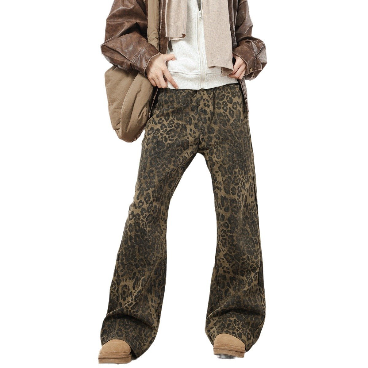 Owronline - Viral Leopard Print Jeans