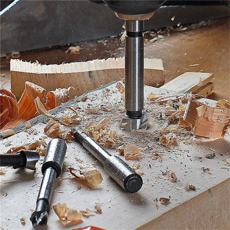 Owronline - Bit Set with Round Shank for Wood