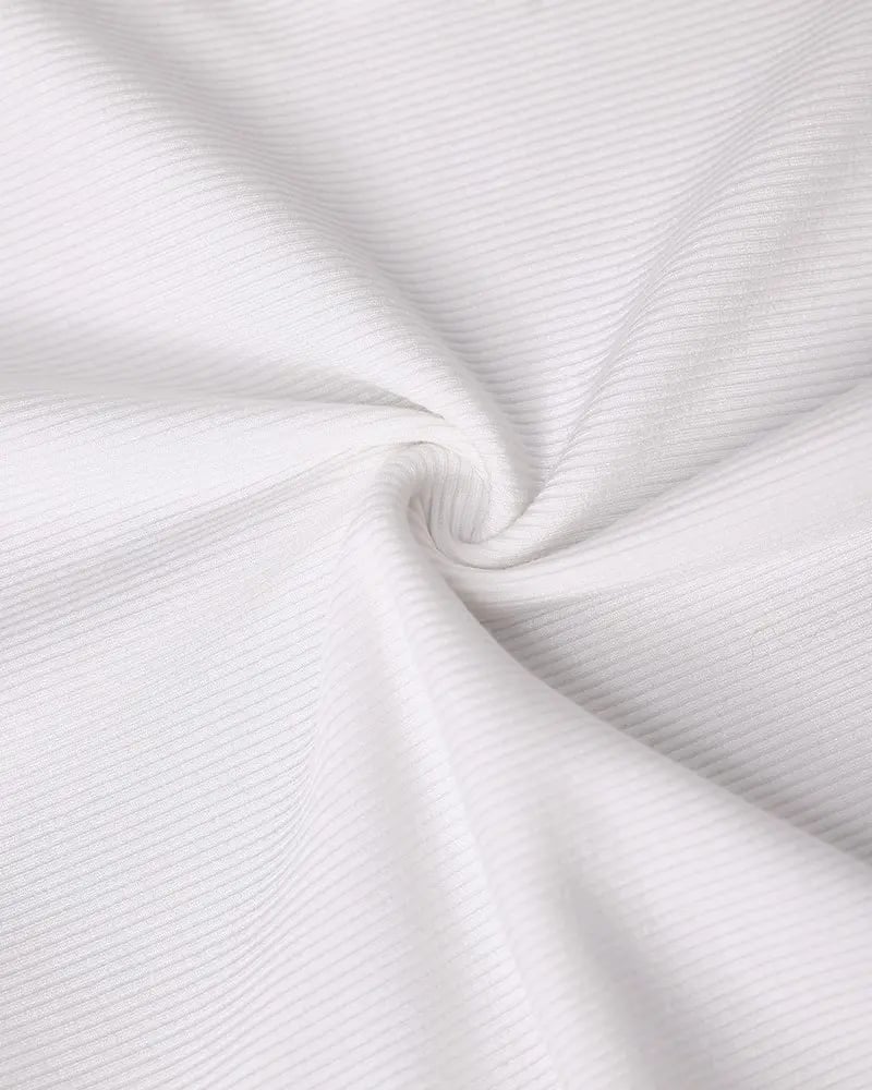 Owronline - Round Neck Ribbed Tank Top With Built-in Bra