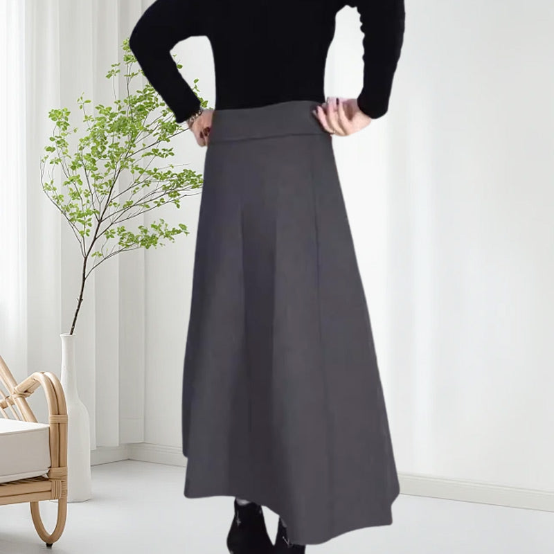 Owronline - Women’s Elastic High Waisted Thick Long Skirt
