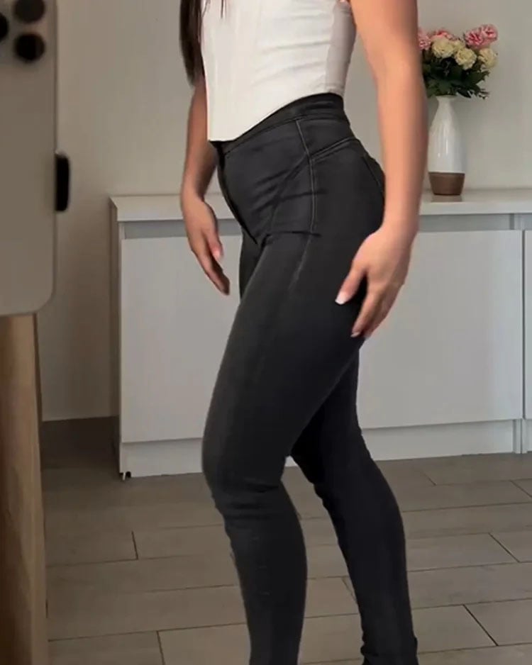 Owronline - Curve-Shaped Stretch Skinny Jeans
