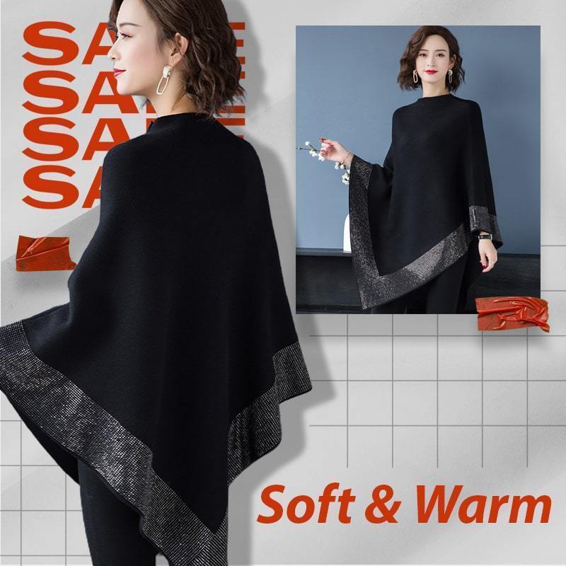 Owronline - Shiny Women's Wool Shawl
