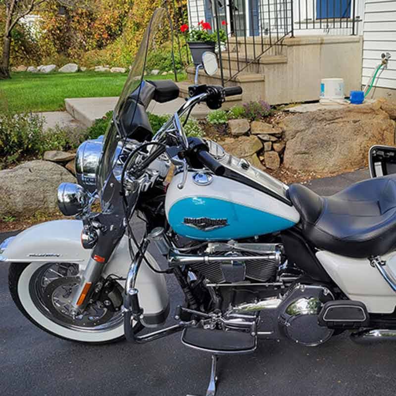 Owronline - Motorcycle Horn + Mounting Hardware and Complete Wiring Kit