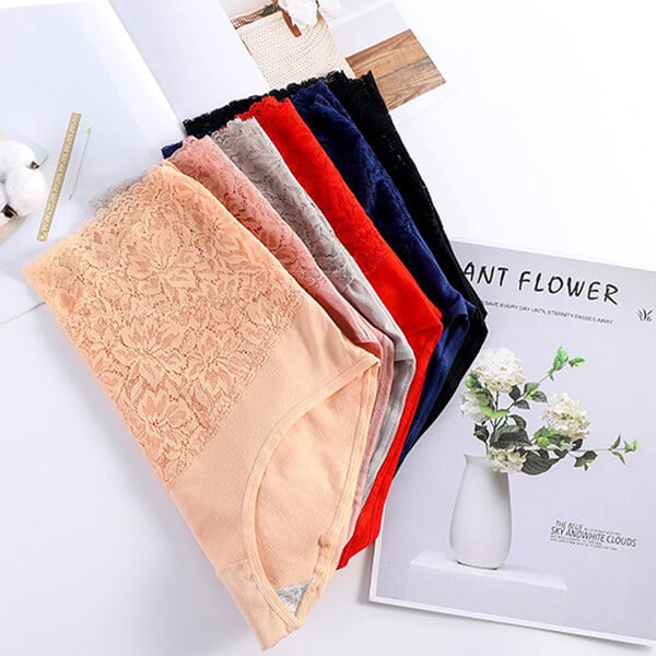 Owronline - Ladies high waist cotton lace panties - owronline
