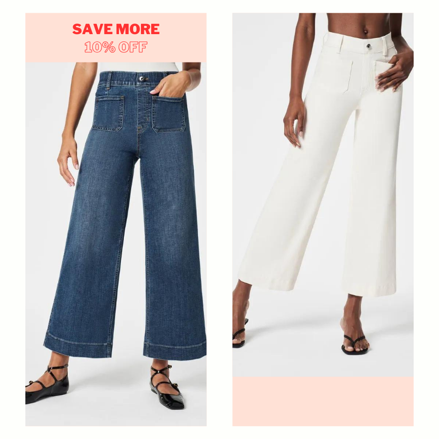 Owronline - Tummy Control Sailor Wide Leg Jeans