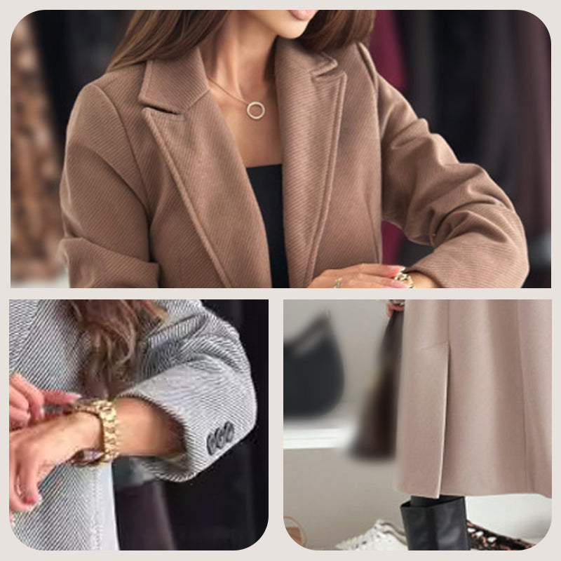 Owronline - Women’s Elegant Tailored Long Coat