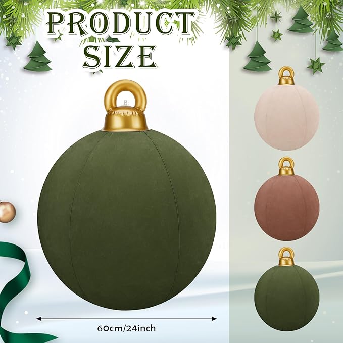 Owronline - Giant Inflatable Velvet Christmas Balls