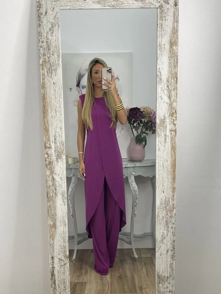Owronline - 7 Colors Jersey Mature Women Suit
