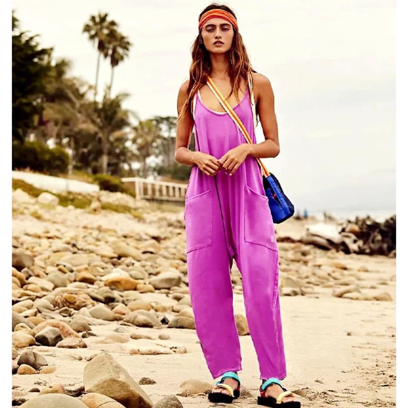 Owronline - Wide Leg Jumpsuit with Pockets