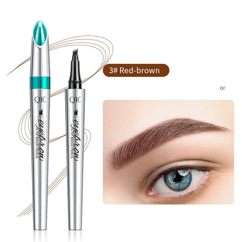 ✨Owronline✨3D Waterproof Microblading Eyebrow Pen 4 Fork Tip Tattoo Pencil