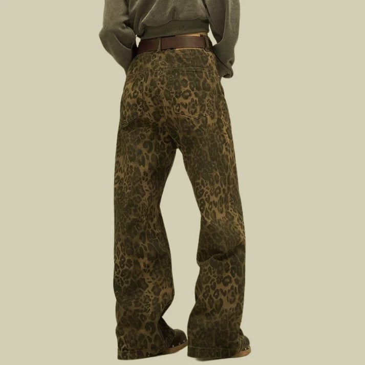 Owronline - Viral Leopard Print Jeans