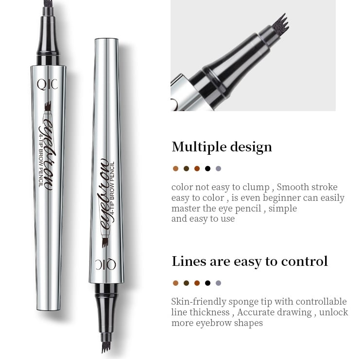 ✨Owronline✨3D Waterproof Microblading Eyebrow Pen 4 Fork Tip Tattoo Pencil