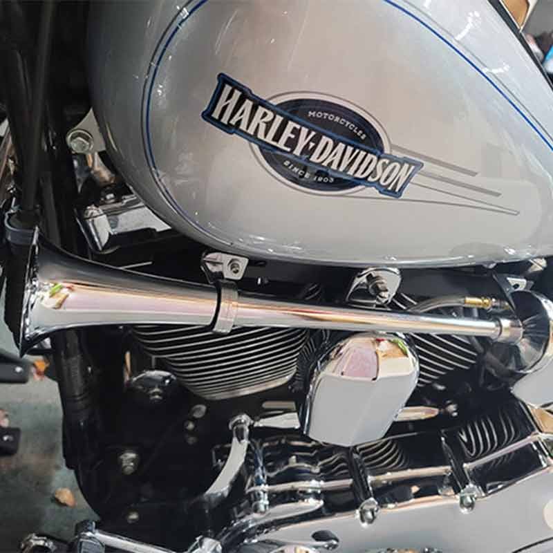 Owronline - Motorcycle Horn + Mounting Hardware and Complete Wiring Kit