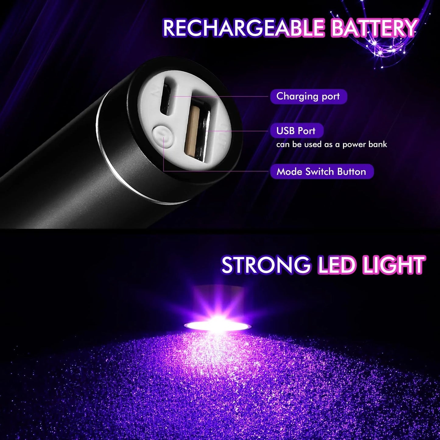 💥Owronline✨ LED rechargeable light whip