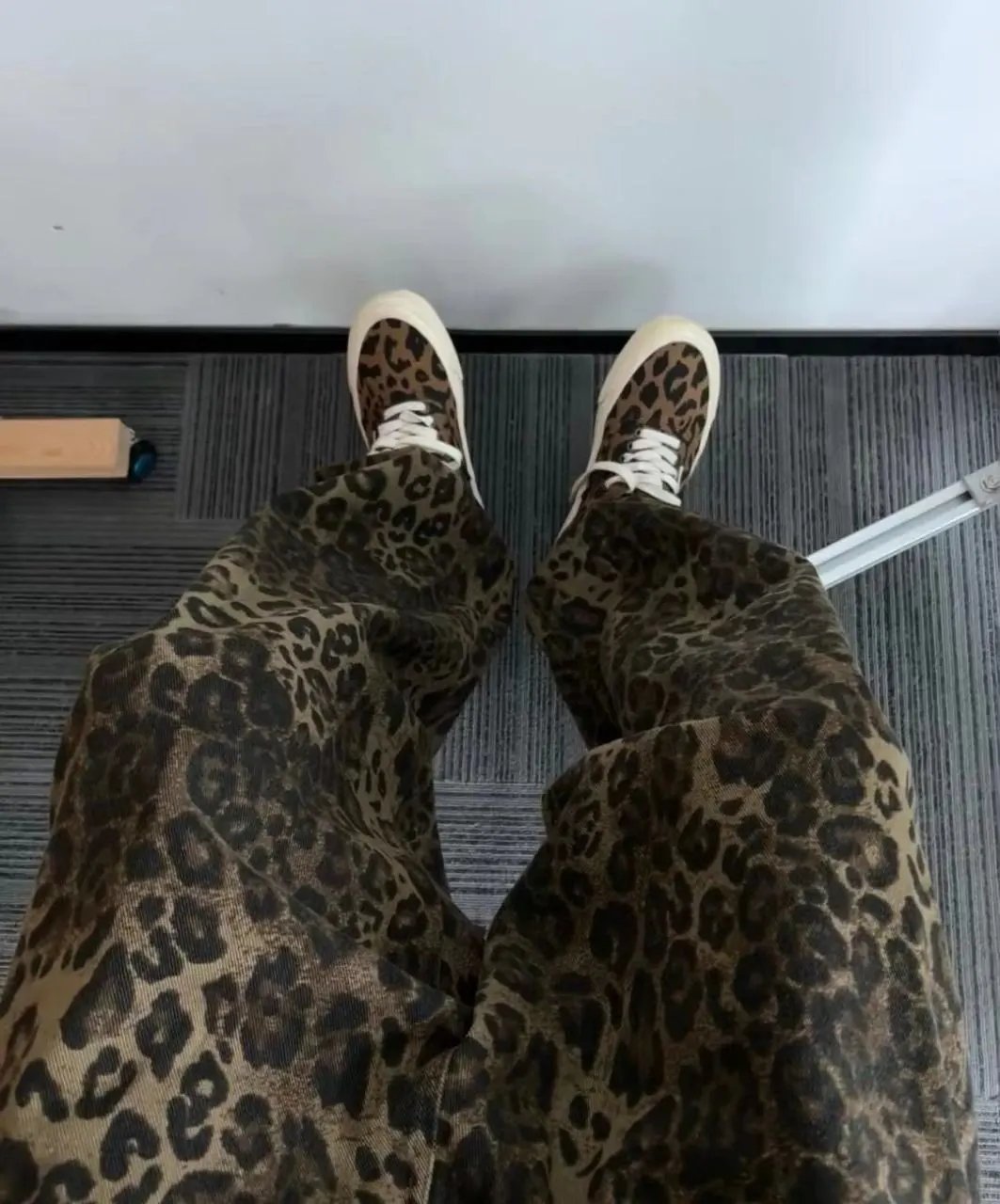 Owronline - Viral Leopard Print Jeans