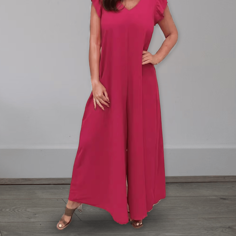 Owronline -New Ruffled Wide-leg Casual Jumpsuit