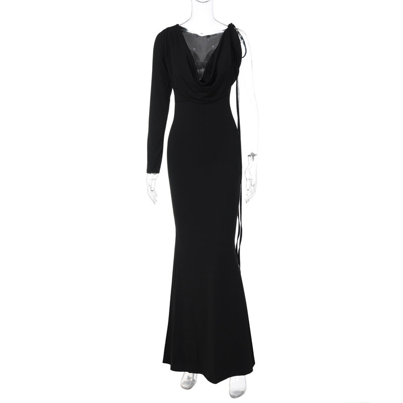 Owronline - Women's Sexy Backless Maxi Dress Slim Dress - owronline