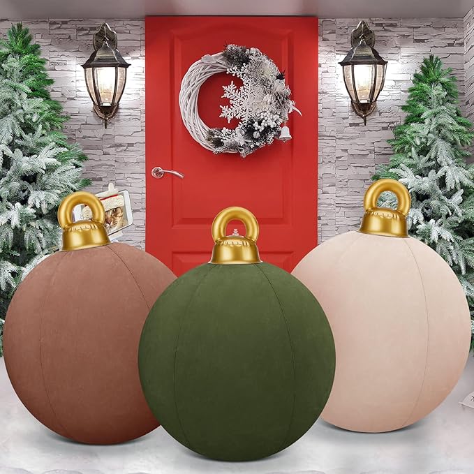 Owronline - Giant Inflatable Velvet Christmas Balls