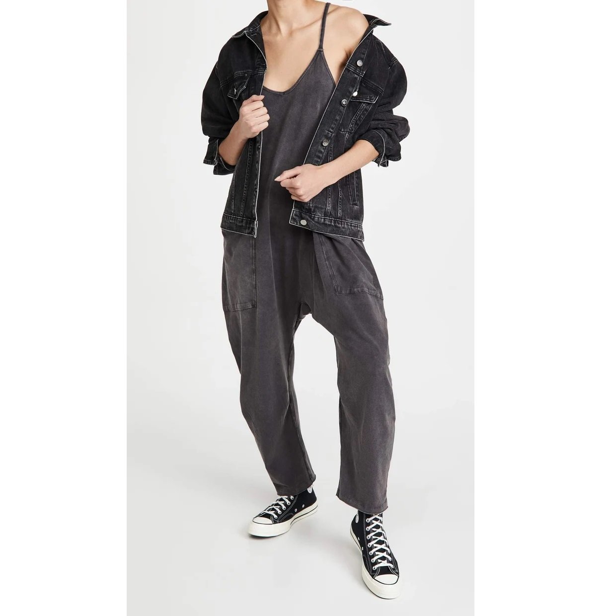 Owronline - Wide Leg Jumpsuit with Pockets