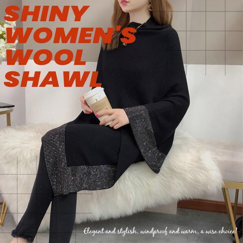 Owronline - Shiny Women's Wool Shawl