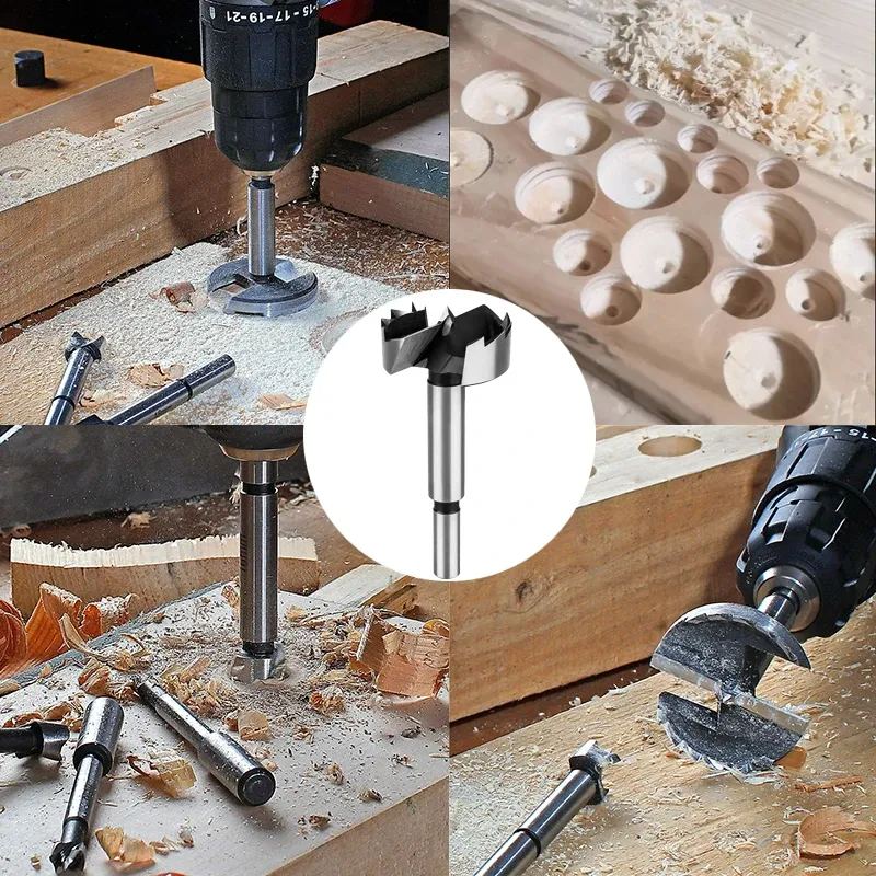 Owronline - Bit Set with Round Shank for Wood