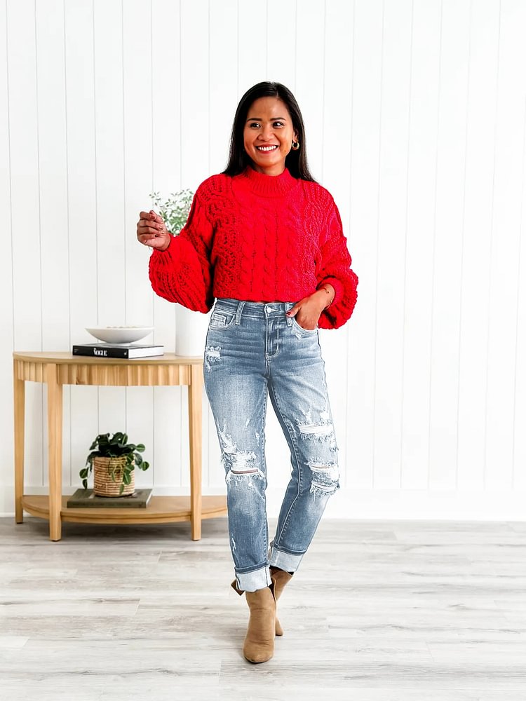 💥Owronline✨Ripped stretch jeans