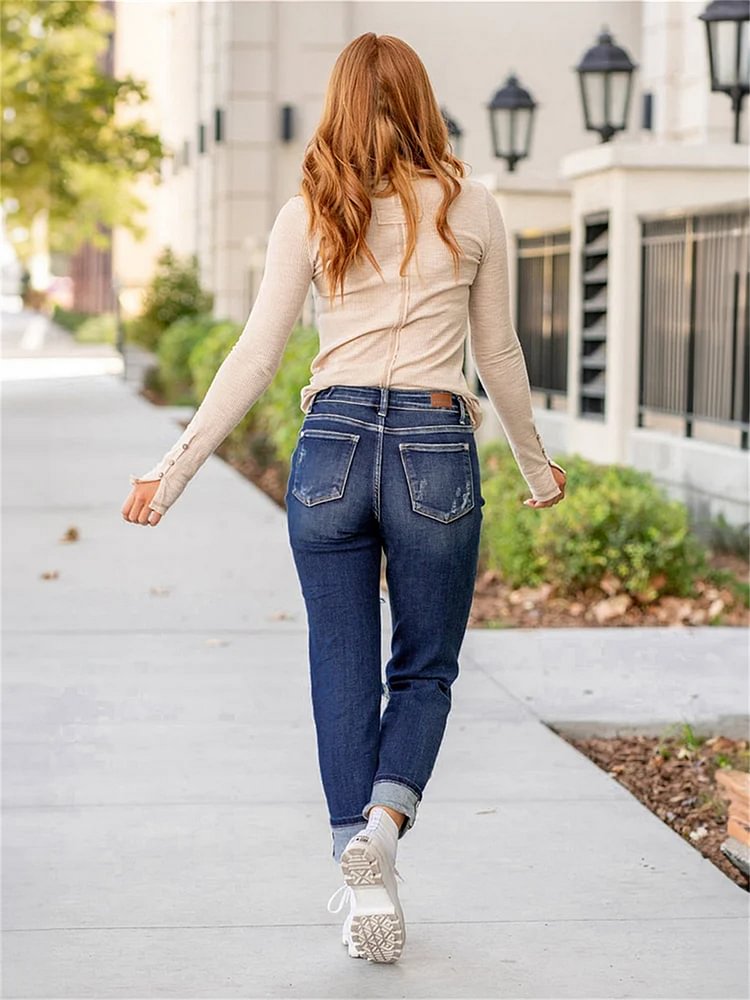 💥Owronline✨Ripped stretch jeans