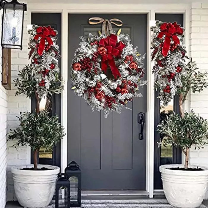 Owronline - The Cordless Prelit Red And White Holiday Trim