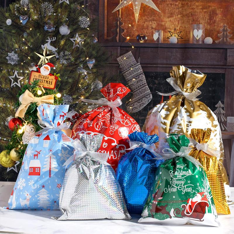 Owronline - Christmas Drawstrings Gift Bags