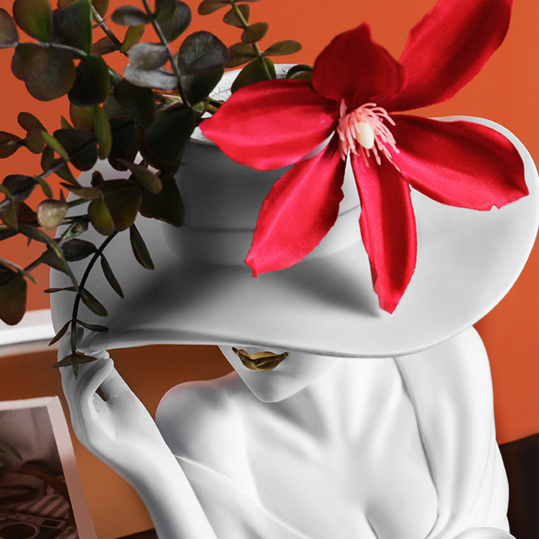 Owronline - Modern Girl Statue Flower Vase