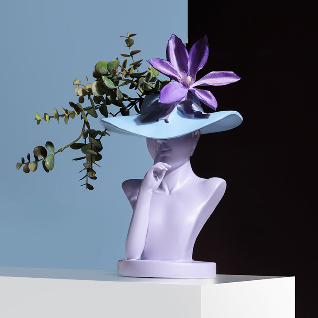 Owronline - Modern Girl Statue Flower Vase