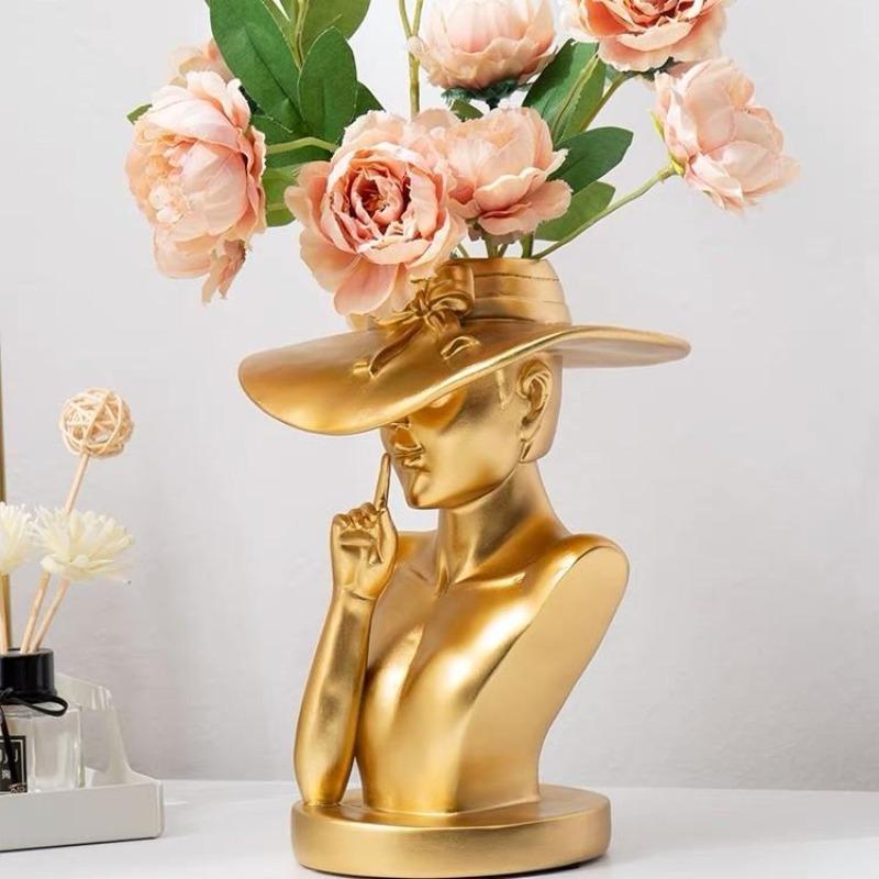 Owronline - Modern Girl Statue Flower Vase