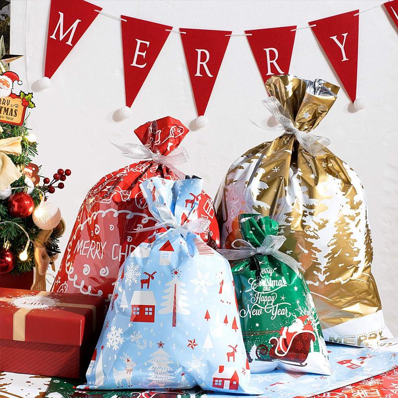 Owronline - Christmas Drawstrings Gift Bags