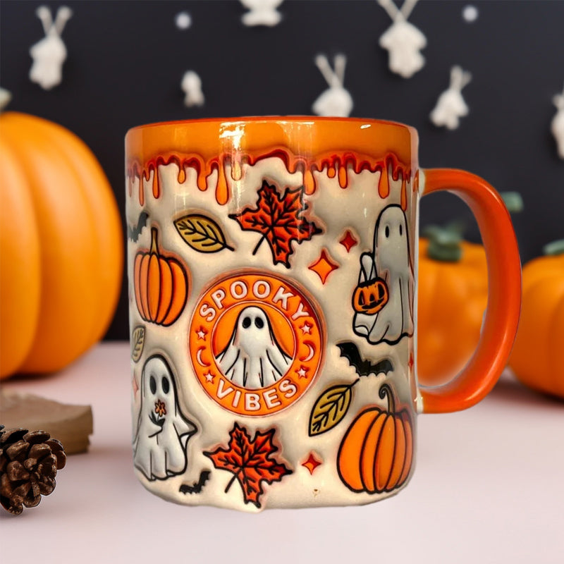 🤣Last day! 💥Special sale - Pumpkin Coffee Cup With Ghost - naotstore