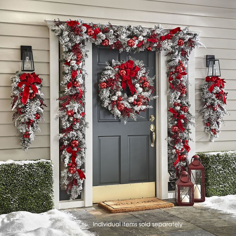 Owronline - The Cordless Prelit Red And White Holiday Trim