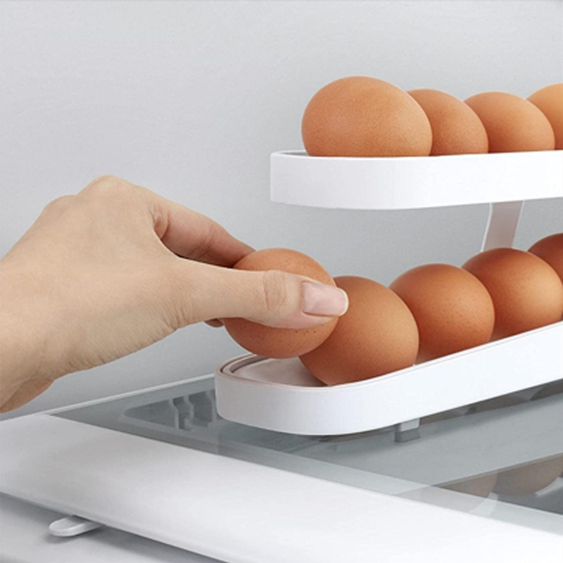 Owronline - Automatic Scrolling Egg Rack Holder Storage Box