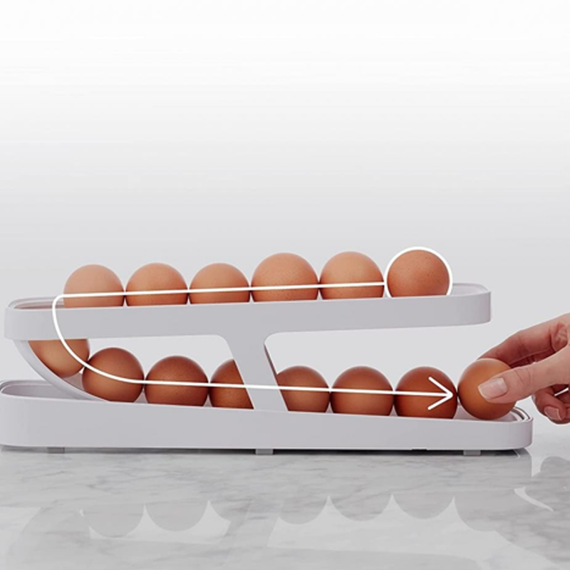 Owronline - Automatic Scrolling Egg Rack Holder Storage Box