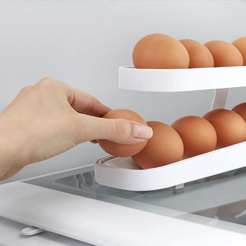 Owronline - Automatic Scrolling Egg Rack Holder Storage Box