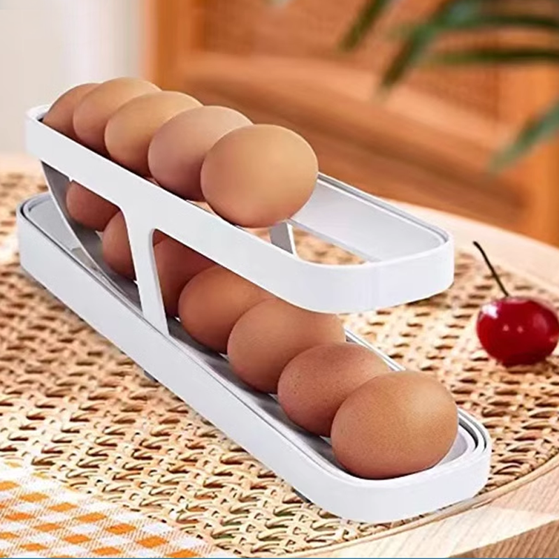 Owronline - Automatic Scrolling Egg Rack Holder Storage Box