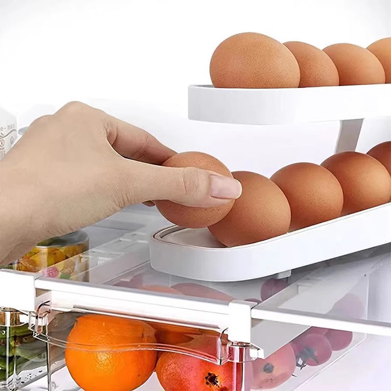 Owronline - Automatic Scrolling Egg Rack Holder Storage Box