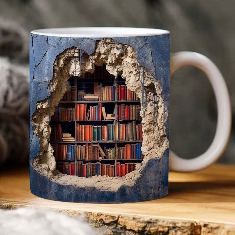 🤣Last day! 💥Special sale - 3D Bookshelf Mug - naotstore